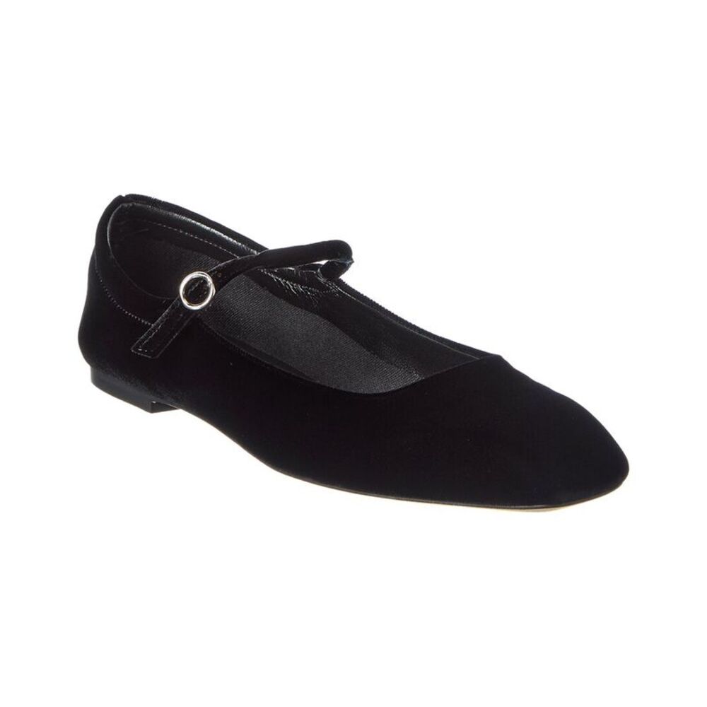 Aeyde Uma Velvet Flat, Black